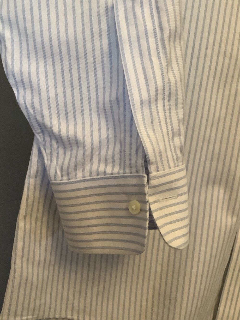 Brooks Brothers 16/32 White with Light Blue Pinstripe Dress Shirt - Picture 6 of 7